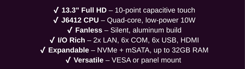 P1382X-F6 Fanless Cooling - See More